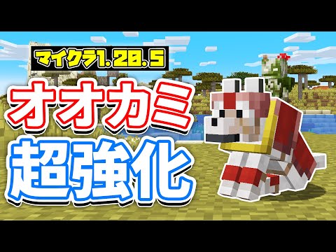 【マイクラ1.20.5】オオカミの鎧が染色＆修復可能になり超強化！歴史的UI変更など使い方・仕様を詳しく解説！【マインクラフト】SNAPSHOT 24W09A