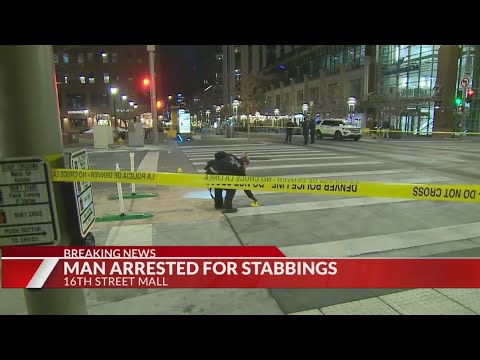 Suspect arrested in 16th Street Mall stabbings that killed 2