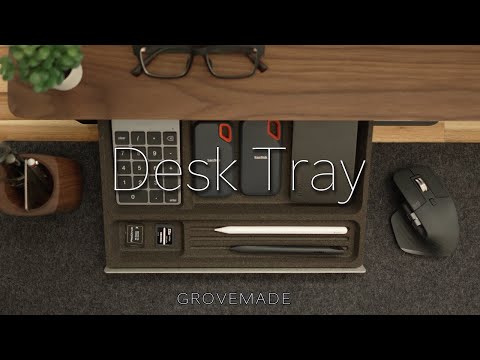 [デスクツアー][デスクシェルフ] グローブメイドのデスクトレイを3分で紹介 / GROVEMADE Desk Tray