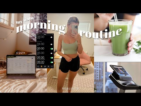 6AM *PRODUCTIVE* & *REALISTIC* summer morning routine (working from home) | VLOG style