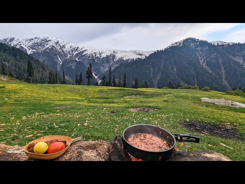 Making Delicious Chapli Kebab in the Mountains🔪🏔️