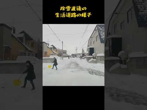 【雪国のリアル】除雪直後の生活道路の様子