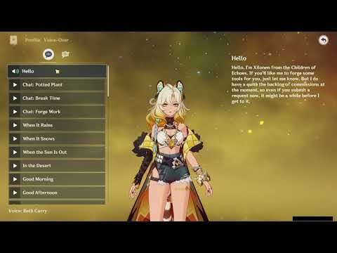 XILONEN ALL VOICE LINES (ENGLISH)