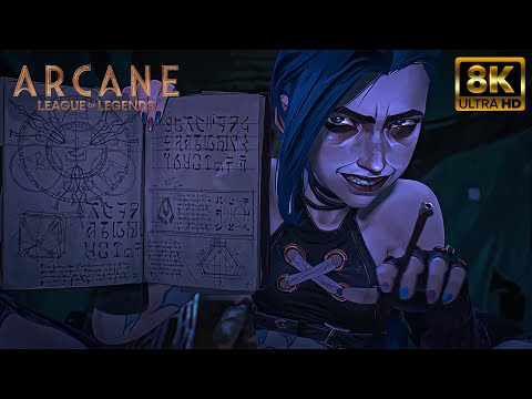 [8K AI] | Arcane | Jinx Experiments With Hextech Scene | UPSCALED