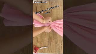 How to make Giant Crepe Paper flower for room decor with self standing base,Handmade@PaperSaiarts