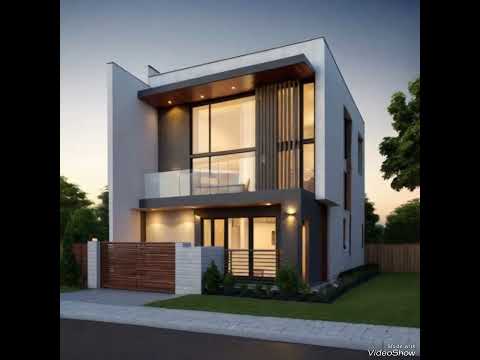 Double story house front elevation design