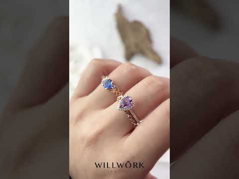 How long have you and your partner been together? 💑#willworkjewelry#engagementrings#Sapphire