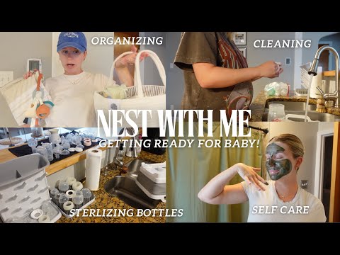 NESTING VLOG PT 3 | sterilizing all the things, cleaning out my car, putting together the bassinet!