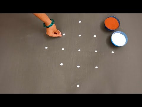 Easy method vilakku kolam|5*1purattasi maadham rangoli|vinayagar chaturthi muggulu|Colours Rangoli