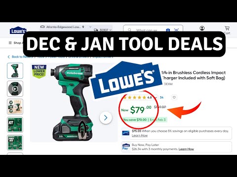 Lowes Late December & January Tool Deals 50% Off!