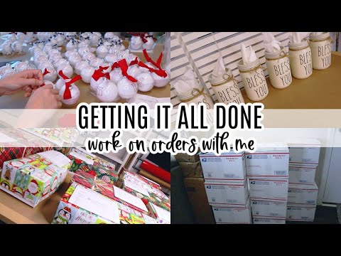 Getting It All Done | Work On Etsy Shop Christmas Orders With Me - How To Package Ornaments