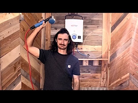 Hot Shower, Finally! Joolca Hot Tap Install & Building Shower Room (Desert Cabin Ep. 12)