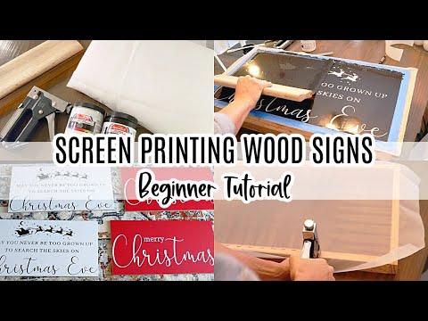 How To Screen Print on Wood Signs | Make Reusable Stencils With Vinyl