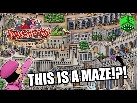 Crazy illustrated Maze Game! Labyrinth City!