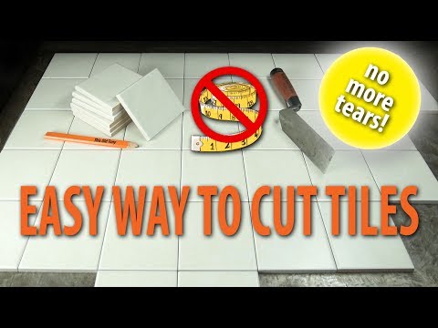 Easy Tile Cutting Trick - No Measuring!