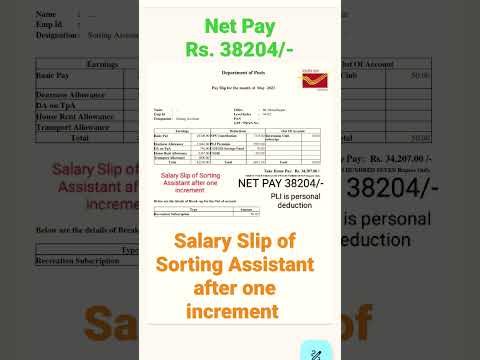 Salary Slip of Sorting Assistant