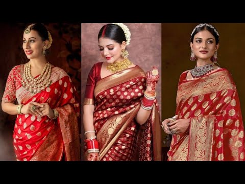 😱Banarasi Saree@999₹॥Banarasi sarees 2025॥Best Banarasi Saree॥Red Banarasi saree॥Banarasi silk Saree