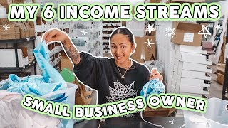 My 6 Income Stream As A Small Business Owner 🪡🧵👩🏻‍💻 Income Sources & Advice For Beginners!