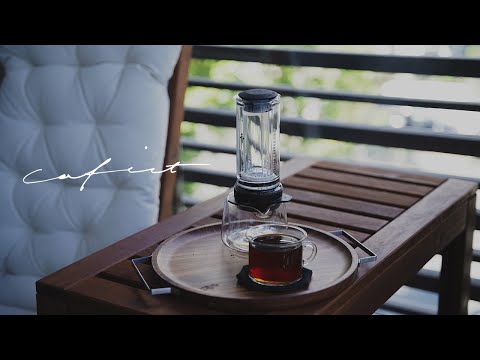 【Vlog】I tried out DELTER COFFEE PRESS. Balcony and coffee. The online class starts now.