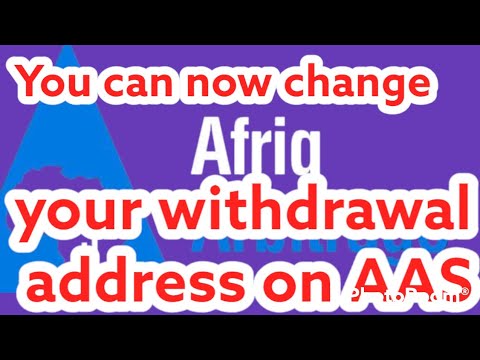 How to change your withdrawal address in AAS