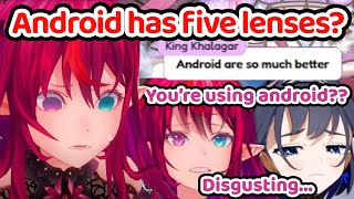 *Chat Trying to Convince Android is Better than iPhone* 𝑰𝑹𝒚𝑺: 【Hololive】