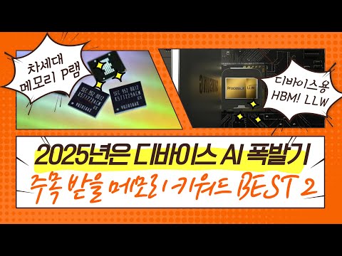 2025년 메모리 반도체는 어떤 키워드로 장식될까요? 내년 메모리 주요 키 포인트를 짚습니다.