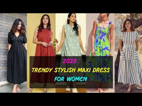 Trendy Stylish Midi Dress 2025 | Summer Cotton Women Dress Ideas | Latest Cotton Long Dress Design