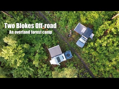 Off-Road 4x4 Camp in a Kent Forest.  Land Rover Camper.  Camping in Heavy Rain.  Moroccan Lamb.