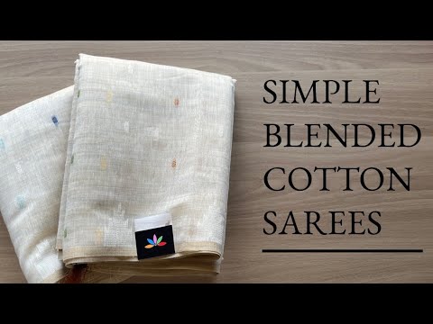 Detailed Daylight Video - Simple Blended Cotton Sarees | Shop on www.fabk.in #fabksarees #sareelove