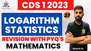 Logarithm & Statistics for CDS | Math's for CDS | #studyfunda #cds_2023 #mathsforcds #cds