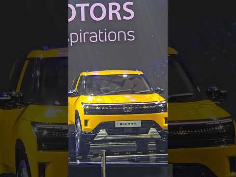 New TATA SIERRA ev Yellow @tata.evofficial #tataev #tatasierraev #tatacar #evcars #globalexpo2025