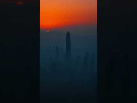 Gorgeous sunset in Shenzhen!  #dronevideo #travelphotography  #asiancities  #chinacity  #timelabpro