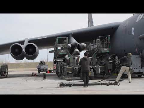 Loading Practice AGM-86Bs On SUU-67/A Pylons