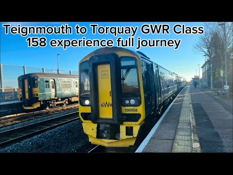 Teignmouth to Torquay GWR Class 158 experience ￼full journey