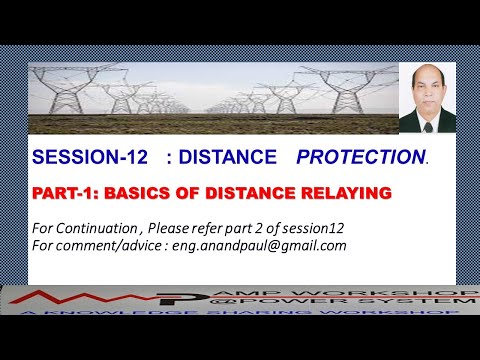 Session12: DISTANCE PROTECTION ;PART-1:BASICS OF DISTANCE RELAYING ( Line/load impedance, R-X diag.)