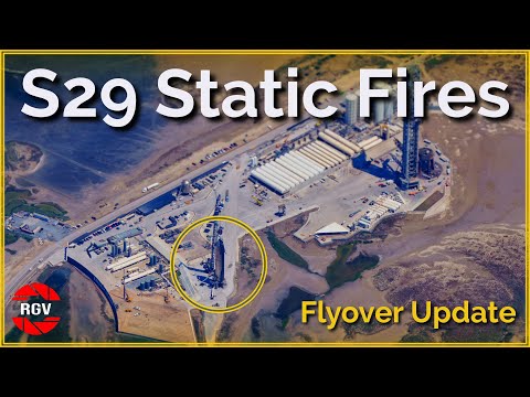 S29 Testing and Flame Trench Construction! Starbase Flyover Update 36