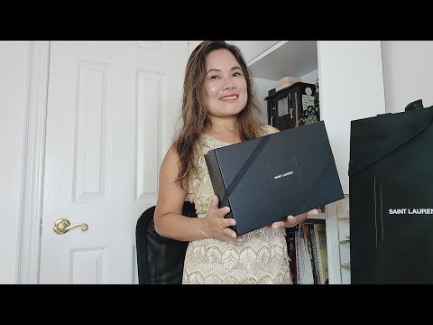 YSL: Saint Laurent "Lou" Crossbody Bag in Patent Croc-embossed Calf Leather Unboxing and Try On