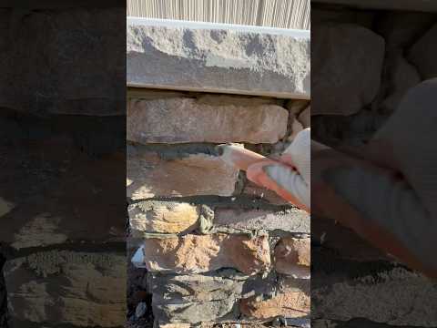 Raking Joints POV #asmr #diy #construction #asmrsounds #cementasmr #trending #viral #bluecollar #fyp