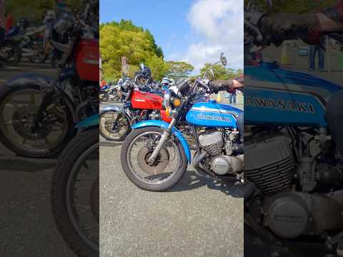 旧車バイクイベント入場シーン❗️熊本県ONE STAR ミーティング😁👍✨#norikh250