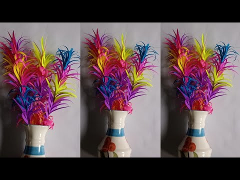 Easy and Beautiful Paper Flowers|Colourful Paper Flowers Making Ideas|DIY Decoration Idea|