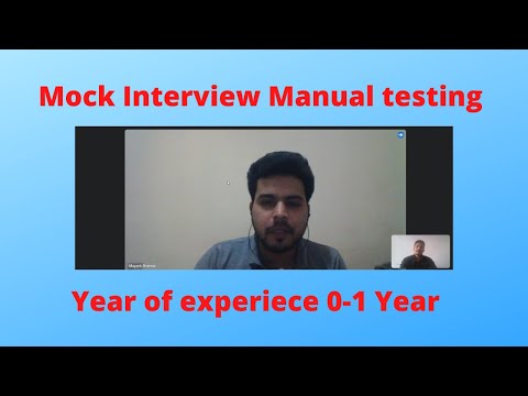 Manual Testing Mock Interview for year of experience 0-1 Year | manual testing real time  Q&A