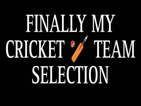 finally my cricket team selection 🥰 SachinVlogerOfficial