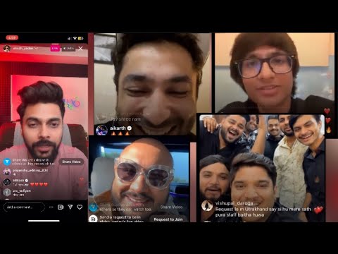 Youtuber and Singer Live conversation #souravjoshivlogs #bpraak #mridul #harshbeniwal #kataria