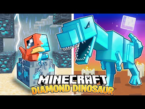 I Survived 100 Days as a DIAMOND DINOSAUR in HARDCORE Minecraft!