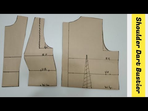 How To Draft A Shoulder Dart Bustier #sewingpatterntutorial