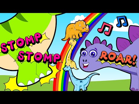 Stomp Stomp Roar! Fun Dinosaur Song for Kids | Learn About Dinosaurs #AwesomeKidsSongs