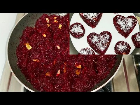 applebeetroot halwa barfi recipe| सेब का हलवा रेसिपी | apple ka halwa | how to make apple beet halwa