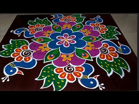 Sankranti muggulu 🦚 sankranti chukkala muggulu #rangoli#sankranthi #festival  #muggulu