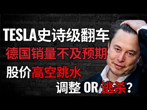 【紧急播报🚨】特斯拉史诗级翻车，德国销量不及预期，股价高空跳水，调整 OR 逃杀？#特斯拉 #马斯克 #美股 #美股分析 #tsla #tesla #特斯拉销量 #欧洲电动车市场