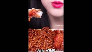 black bean noodles, chili spicy chicken asmr @Jane_asmr #asmr #shortvideo  #viwes